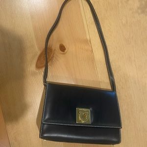 Salvatore Ferragamo small black shoulder bag